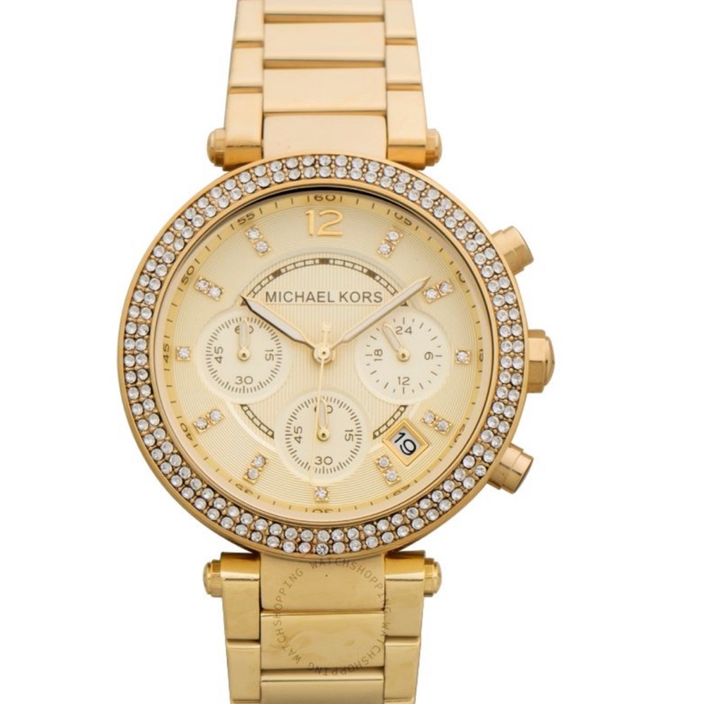 Michael Kors Chronograph Champagne Dial Ladies Watch 39MM